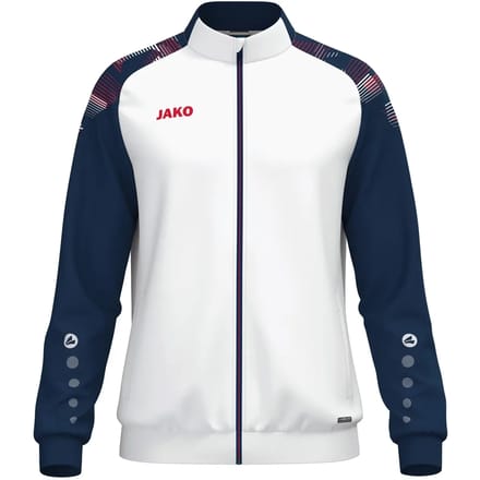 JAKO Polyestervest Sonic wit/marine/rood 9326-039