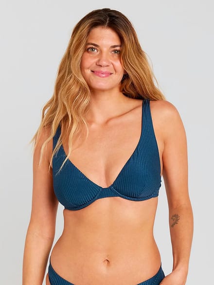 Rip Curl Modern Rib B/C Cup Bikini Top blauw
