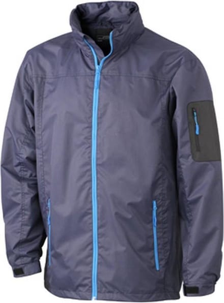 James and Nicholson Heren Windbreker (Marine/Aqua Blauw)