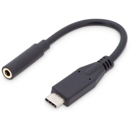 Digitus Audio Adapterkabel [1x USB-C stekker - 1x Jackplug female 3,5 mm] AK-300321-002-S 20.00 cm Flexibel