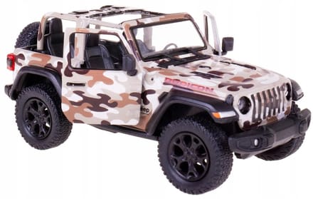 Jeep Wrangler Off-Road Modelauto 1:34 - Open Dak, Metaal
