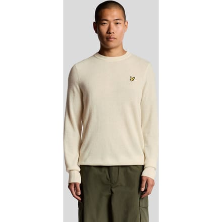Lyle & Scott Lambswool Blend Crew Neck Jumper Drop Cloth Marl Size: S | Sweaters Outlet | Heren |