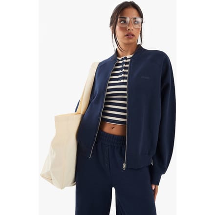 boohoo Dames DSGN Studio Bomber met ritssluiting | Marineblauw | Maat: 2XL