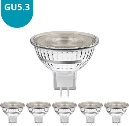 LED Lampen met GU5.3 fitting - 4W/35W - Warm wit - MR16 - 12V - 6PACK