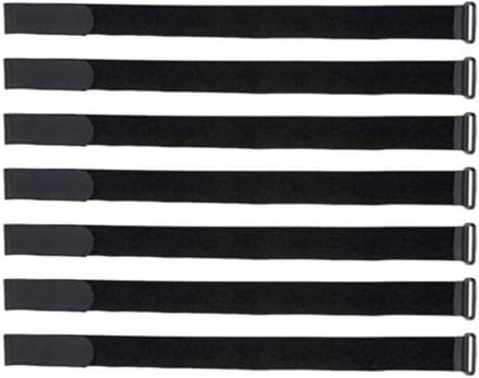Cinch bandjes met gesp, 25 stuks, 18"x1", zwart
