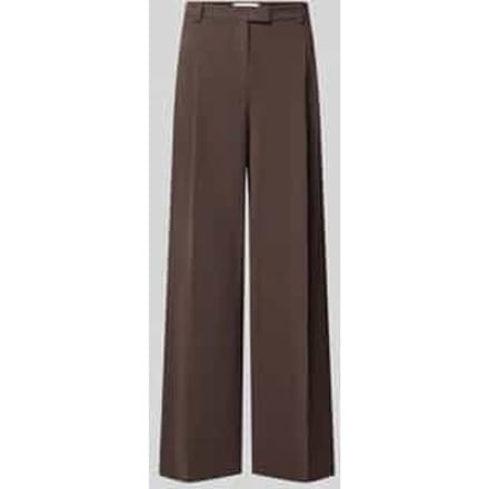 wide fit broek met plooien in de taille