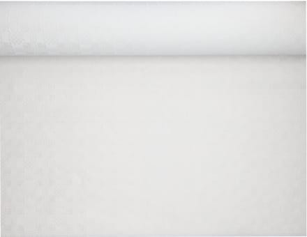 6x Tafelkleed papier met damastprint 50 m x 08 m wit