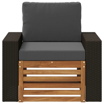 vidaXL - Buiten - Midden - Sofa - Naturel