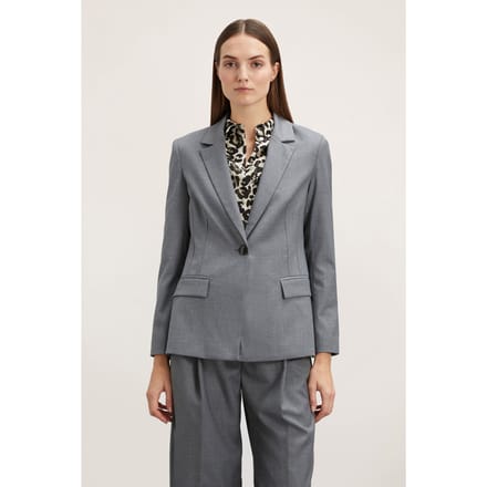 Motivi Single-breasted Polyviscose Jacket Grey Taglia: 48 | Blazers Outlet | Donna | Grigio