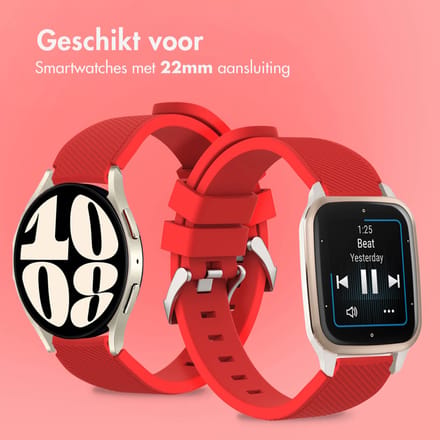 imoshion Flexibel Siliconen bandje - Universeel 22 mm aansluiting - Rood
