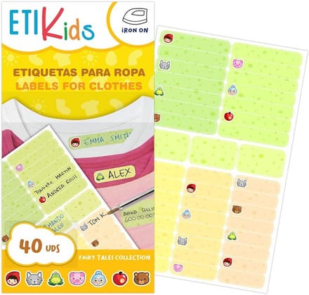 Kledinglabels - Stofstickers - Kleding Markeren - Strijkvast - 40 Stuks - Groen