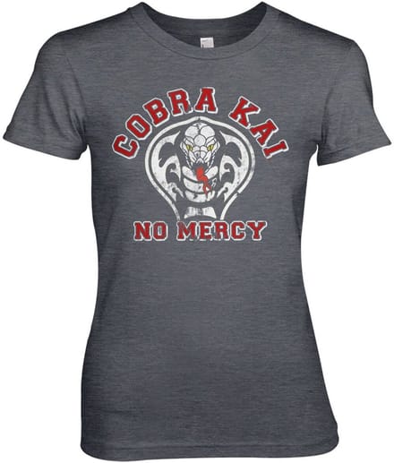 Cobra Kai No Mercy Girly Tee dames-T-shirt Dark-Heather
