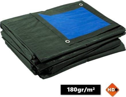 Blauw/groen afdekzeil bache bouwzeil 2x3m 180gr/m²