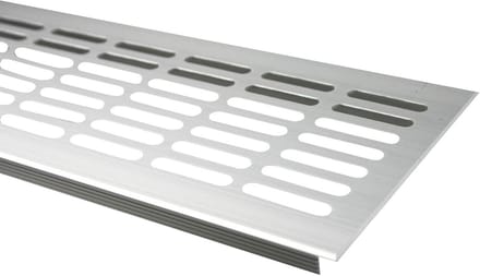 Ventilatierooster RVS-look Aluminium Geperforeerd Rooster Diverse Maten