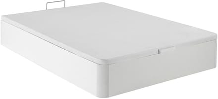 Vente-unique Set 160 x 200 cm bedbodem met opbergruimte, wit + matras van schuim van 30 cm dik - SOLAK van YSMÉE