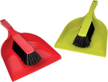 Stofblik met handveger, uit PVC, geassorteerde kleuren 10 stuks