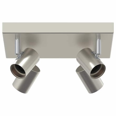vidaXL Plafondspot met schijnwerpers Nikkel 26 x 26 x 11,5 cm Metaal