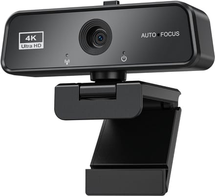 Webcam voor PC - Streaming Camera - 4K Kwaliteit - Zwart