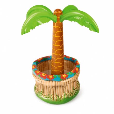 Opblaasbare drankkoeler - drijvende ijsemmer voor zwembad - met palmboom - 70 x 40 cm