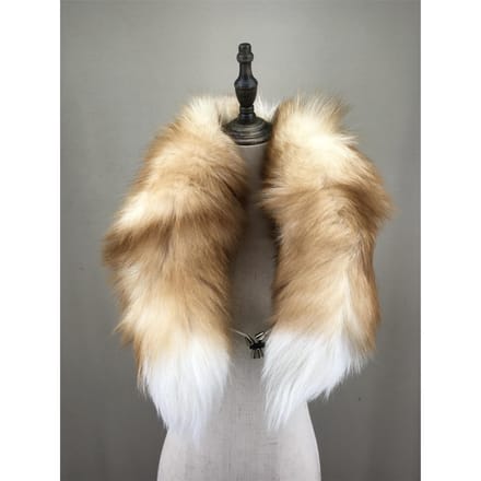 Echte Vossenbont Sjaalkraag 230821 One Size beige