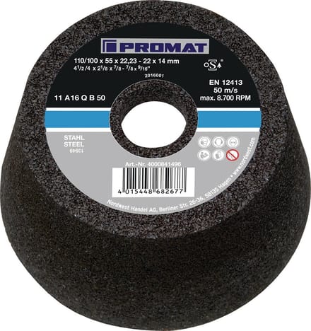 Promat slijpkom - 110/100mm - K16 - staal - 4000841496