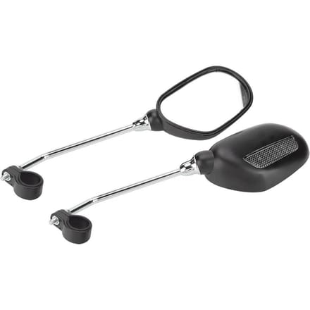1 Paar Fiets Mountainbike Stuur Achteruitkijkspiegel 360 Rotatie met Veiligheidsreflectoren gray