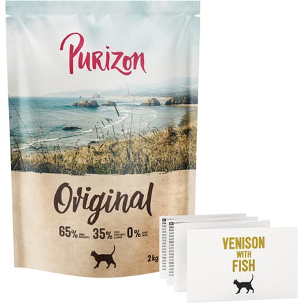 Purizon Original hert met vis - graanvrij - 2 kg Nieuw Recept