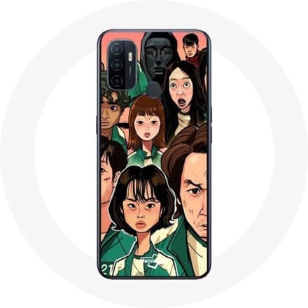 Oppo A53 hoesje Squid Game Fanart karakterposter