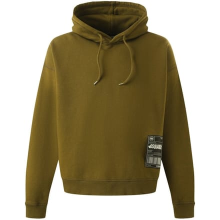 Dsquared2 Patch Design Relaxed Fit Militairgroene Hoodie