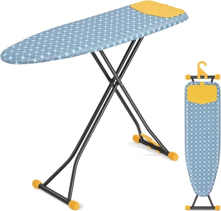 Ruimtebesparende Strijkplank met Verstelbare Hoogte en Dikke Hoes - Compact 122 x 38 cm