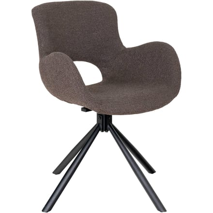 Set van 2 eetkamerstoelen Amorim bouclé draaibaar | House Nordic