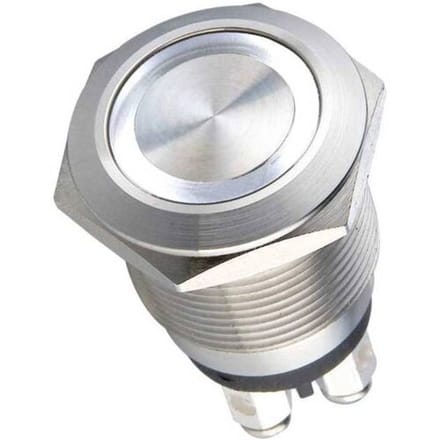 Heidemann 70528 Belknop Met naambord 1-voudig RVS 24 V/0,5 A