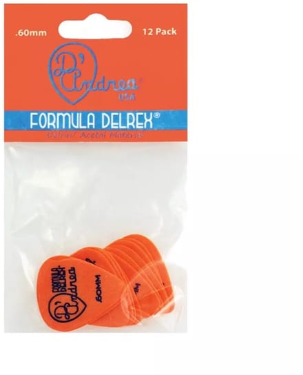 D'Andrea - Delrex - Plectrum - 0.60 mm - 12-pack