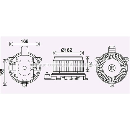 Elektromotor, interieurventilator AVA COOLING TO8740