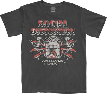 Social Distortion - Jukebox Skelly Heren T-shirt - S - Zwart