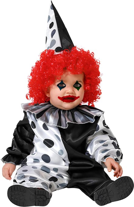 Kostuum Clown Grijs Halloween - 24 maanden