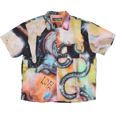 Slime herenoverhemd met korte mouwen S/S-shirt veelkleurig