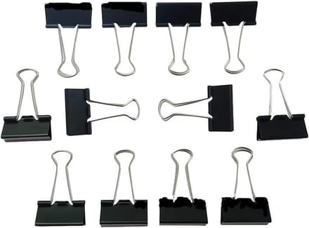 Metalen Clips - Bindmiddel Klemmen - Documenten Organiseren - Sterke Grip - 32 Mm - Zwart
