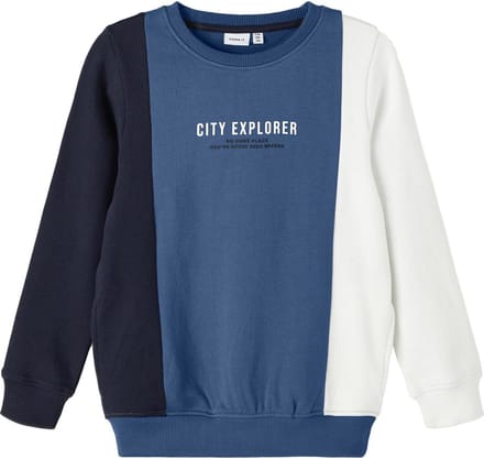 Name it Jongens Kinderkleding Blauwe Sweater Treni - 122/128