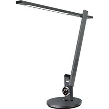 Hansa-by-styro Beam LED tafellamp, traploos dimbaar, memoryfunctie, draaiknopbediening, donkergrijs