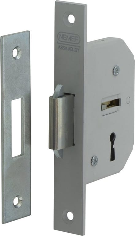Nemef schuifdeurslot 605 dm50 met 2 sleutels reh ls/rs
