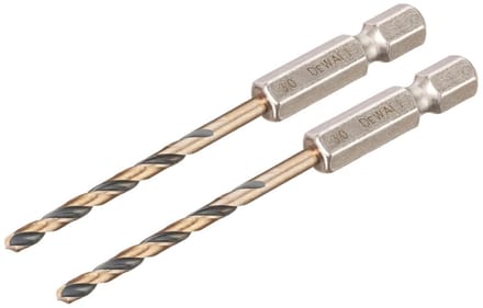 DEWALT DT20602-QZ HSS-G Metaal-spiraalboor 2 stuks 3 mm Gezamenlijke lengte 72 mm Corrosiebestendig Zeskant 2 stuk(s)