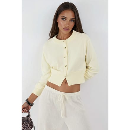 Casual Crew Neck Gebuttonde Crop Jasje