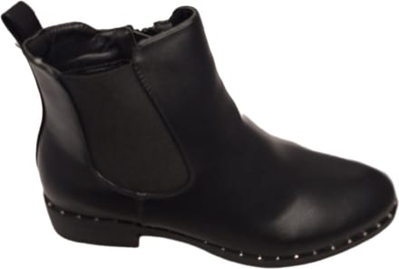 LUCKYSHOES-CHELSEABOOTS-LEDERLOOK STUDS LANGS ZOOLRAND-41