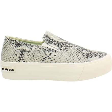 Seavees Baja Platform Mulholland Dames Beige Slip-Ons