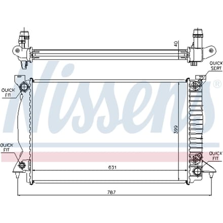 Radiator, motorkoeling NISSENS 60314A