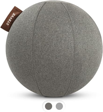 Gymnastiekbal - Balansbal - Ergonomisch Zitten - Automatisch Gebalanceerd - 65 cm - Warm Grijs