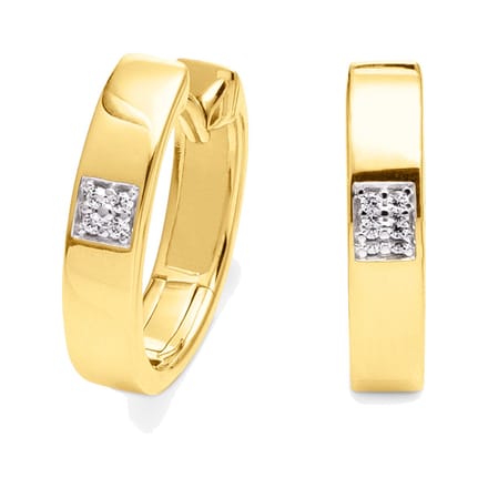 Orolino Ohrringe Gold 585 mit 6 Brillanten zus. 0,03ct.