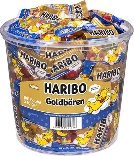 Haribo - Goudberen Goede nacht - 100 Mini zakjes