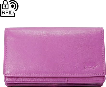 Dames Portemonnee Roze Leer RFID ( Anti-Skim) - Ideale Dames Portemonnee Roze